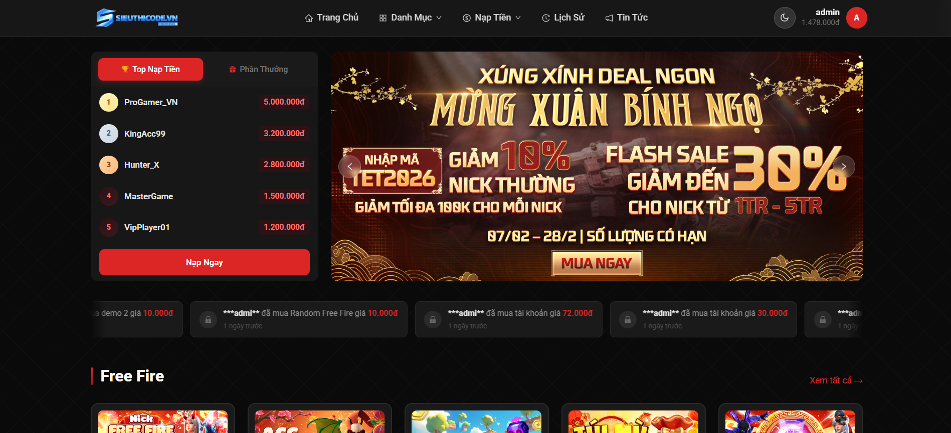 Website bán tài khoản giá rẻ